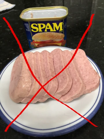 NicholsNotes Contact Page deplores Spam