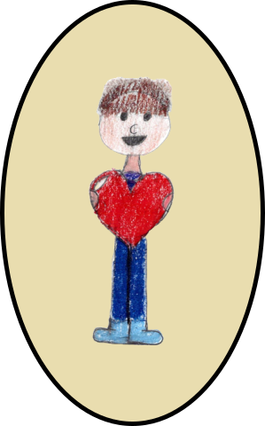 Boy Holding A Heart